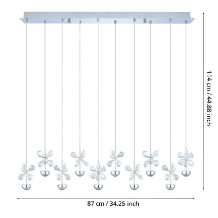 Eglo - LED závesné svietidlo na lanku LED/25W/230V