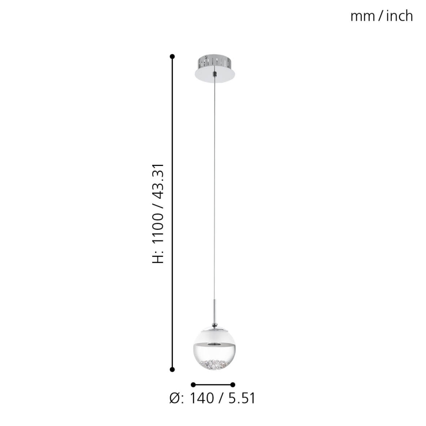 Eglo - LED závesné svietidlo 1xLED/5W/230V