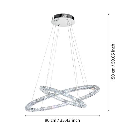 Eglo - LED Luster na lanku LED/56,1W/230V