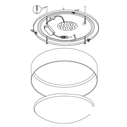 Eglo - LED stropné svietidlo LED/24W/230V