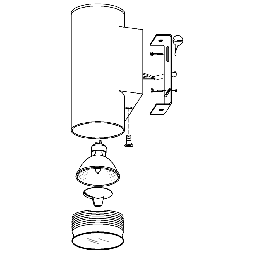 Eglo - LED vonkajšie osvetlenie 2xGU10/3W/230V