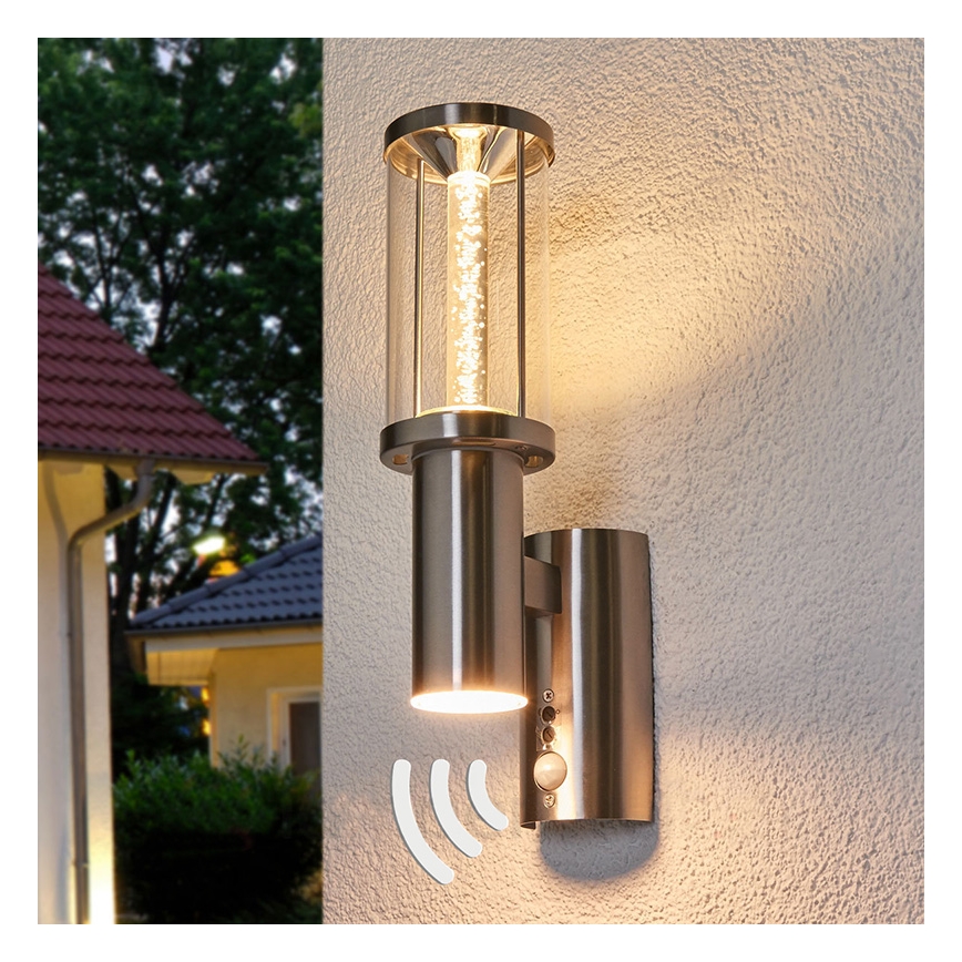 Eglo - LED vonkajšie osvetlenie s čidlom 1xGU10/3W + 1xLED/3,7W