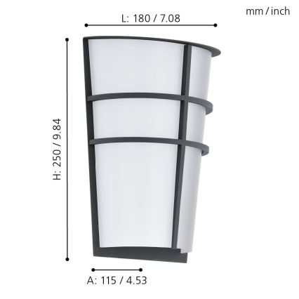 Eglo - LED vonkajšie osvetlenie 2xLED/2,5W/230V