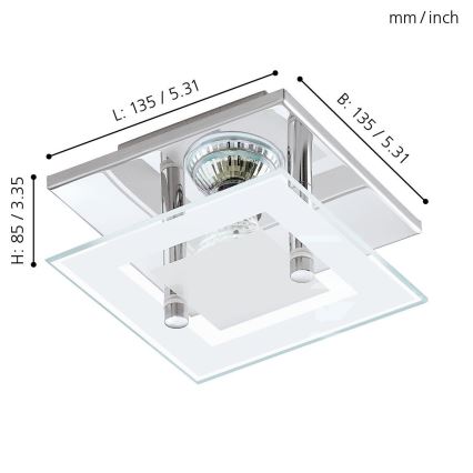 Eglo - LED stropné svietidlo 1xGU10-LED/3W/230V