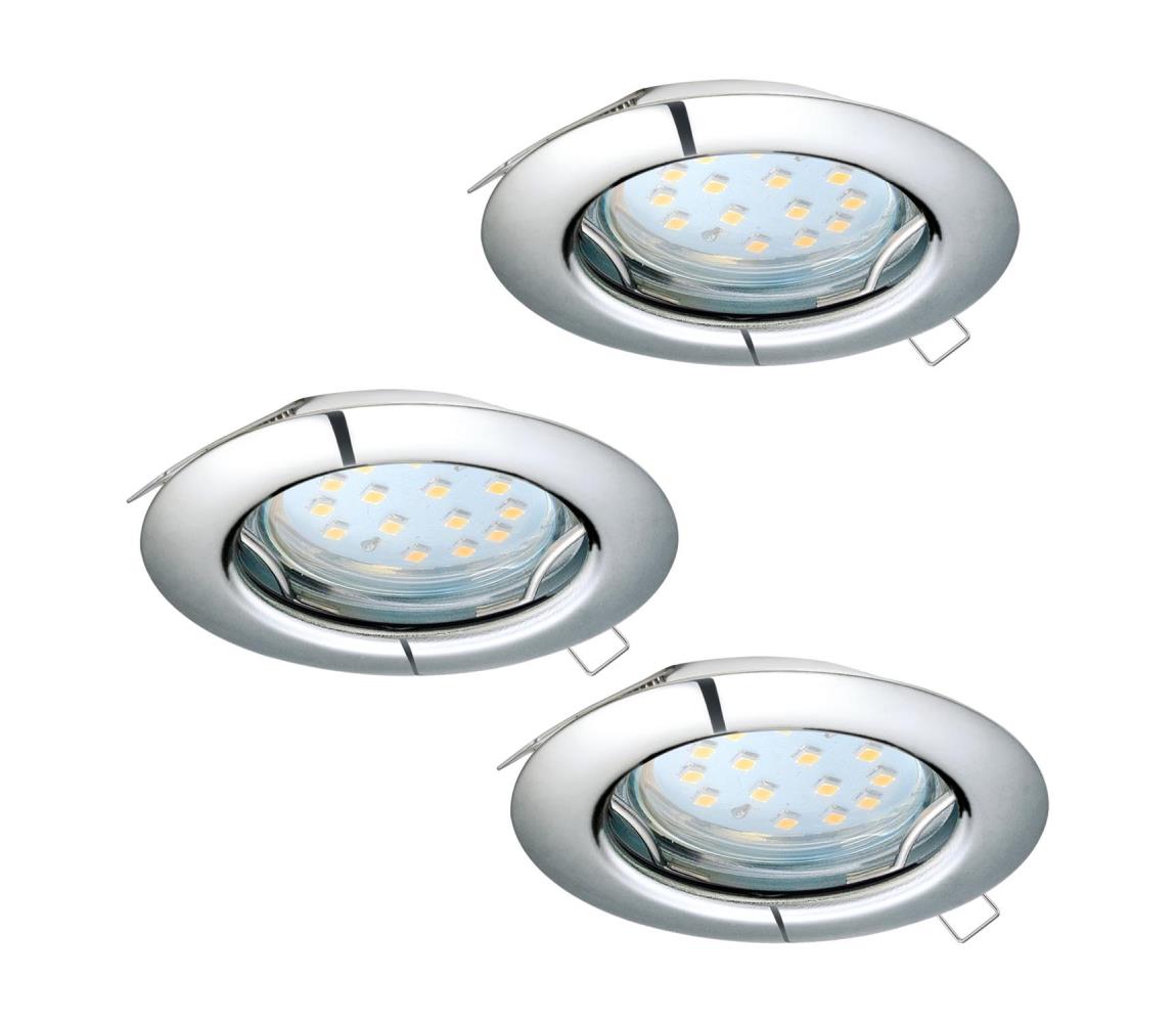 Eglo 94236 - SADA 3x LED zapustených stropných svietidiel PENETO 3xGU10-LED/3W/230V 94236