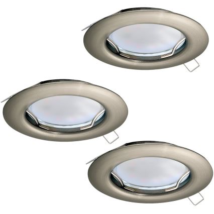 Eglo - SADA 3x LED Podhľadové svietidlo PENETO 3xGU10-LED/3W/230V