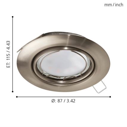 Eglo - LED Podhľadové svietidlo 1xGU10-LED/5W/230V