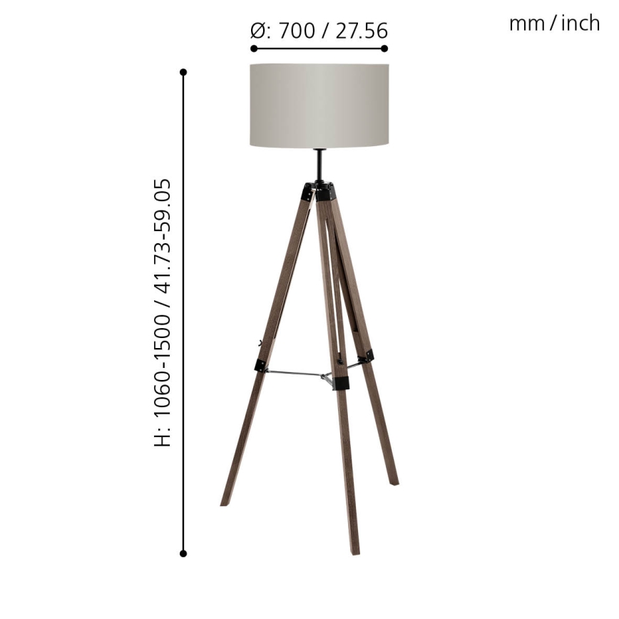 Eglo - Stojaca lampa 1xE27/60W/230V