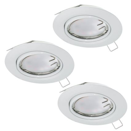 Eglo - SADA 3x LED Podhľadové svietidlo PENETO 3xGU10-LED/5W/230V