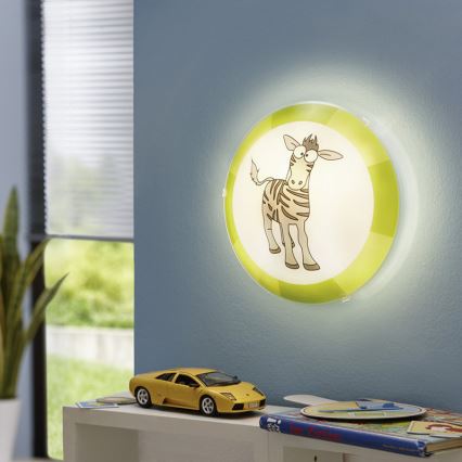 Eglo 94458 - Detské stropné svietidlo BIUBIU 1xE27/60W/230V zebra