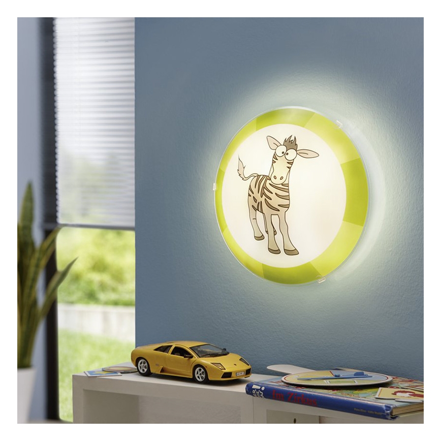 Eglo 94458 - Detské stropné svietidlo BIUBIU 1xE27/60W/230V zebra