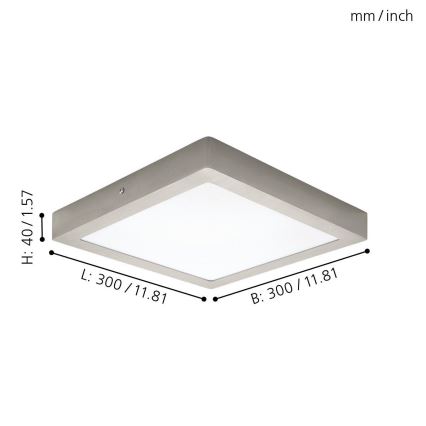 Eglo 94528 - LED Stropné svietidlo FUEVA 1 LED/22W/230V