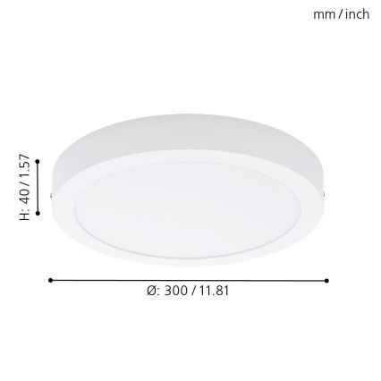 Eglo 94536 - LED Stropné svietidlo FUEVA 1 LED/24W/230V