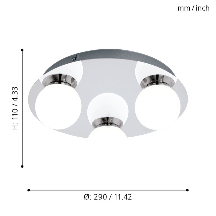 Eglo - LED Kúpeľňové svietidlo 3xLED/3,3W/230V IP44