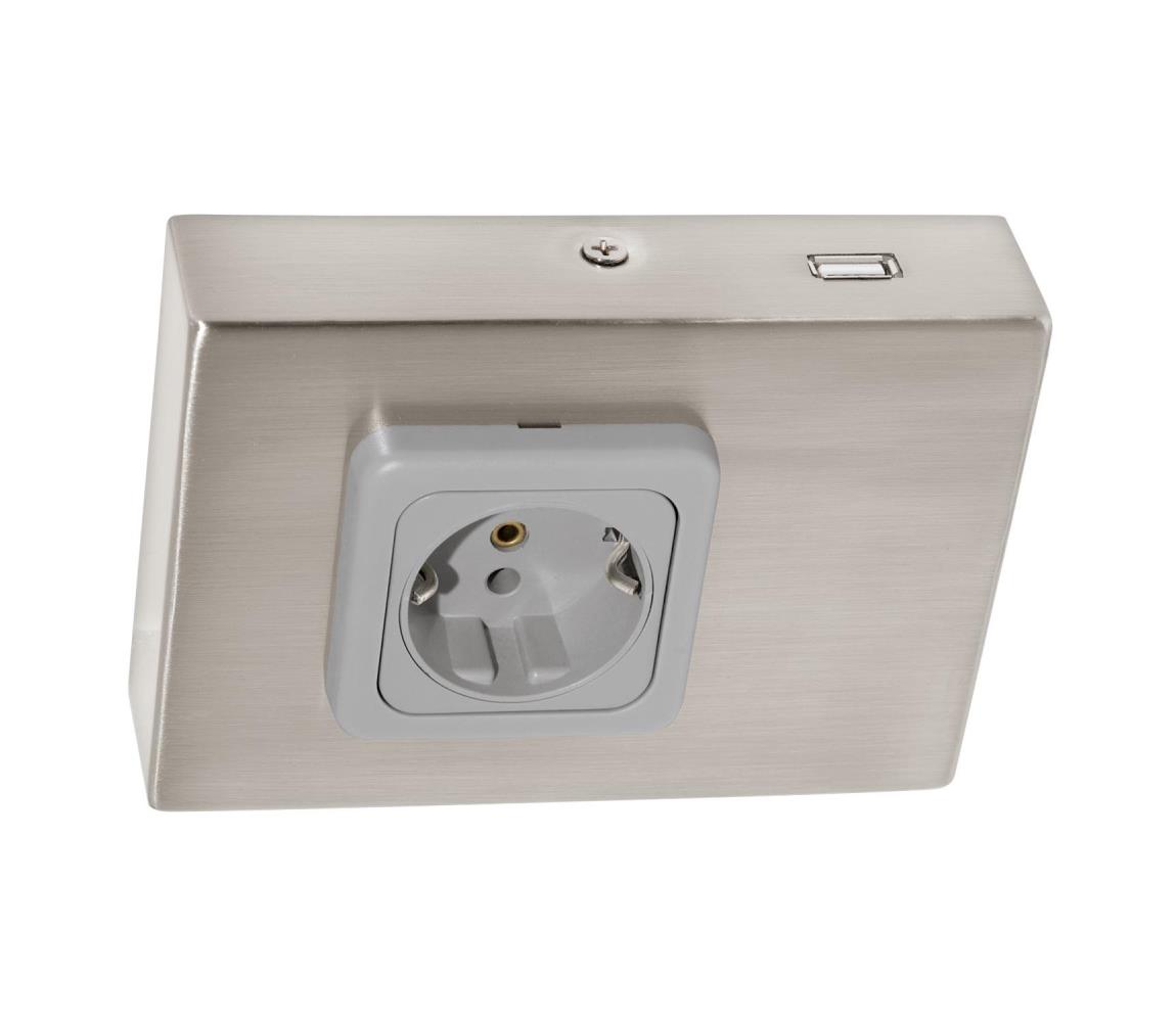 Eglo 94664 - Zásuvka pod linku SCHUKO vrátane USB TAXANO 94664