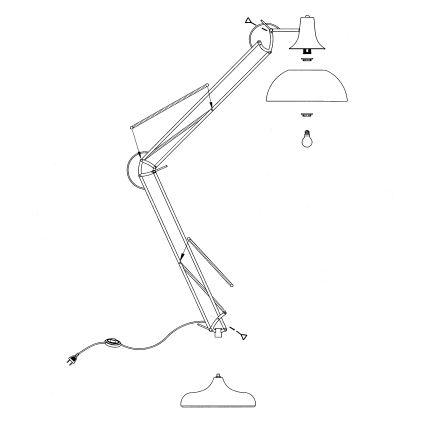 Eglo - Stojaca lampa 1xE27/60W/230V