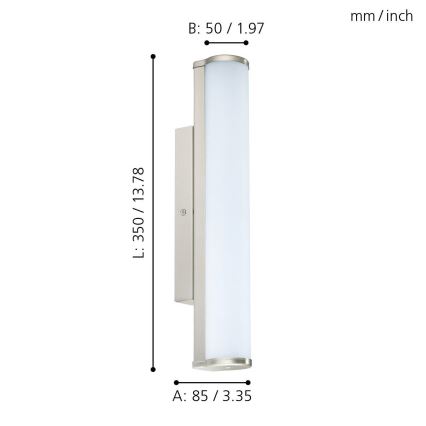 Eglo - LED Kúpeľňové svietidlo 1xLED/8W/230V IP44