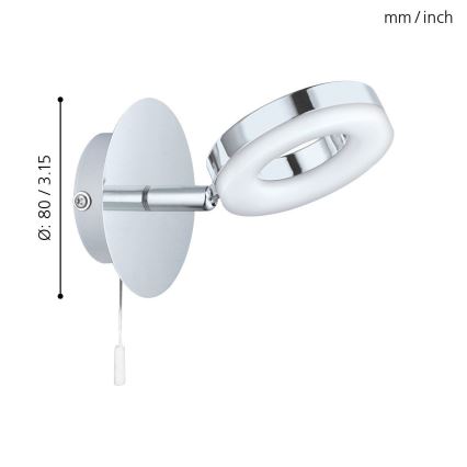 Eglo 94756 - LED Kúpeľňové svietidlo GONARO 1xLED/3,8W/230V IP44