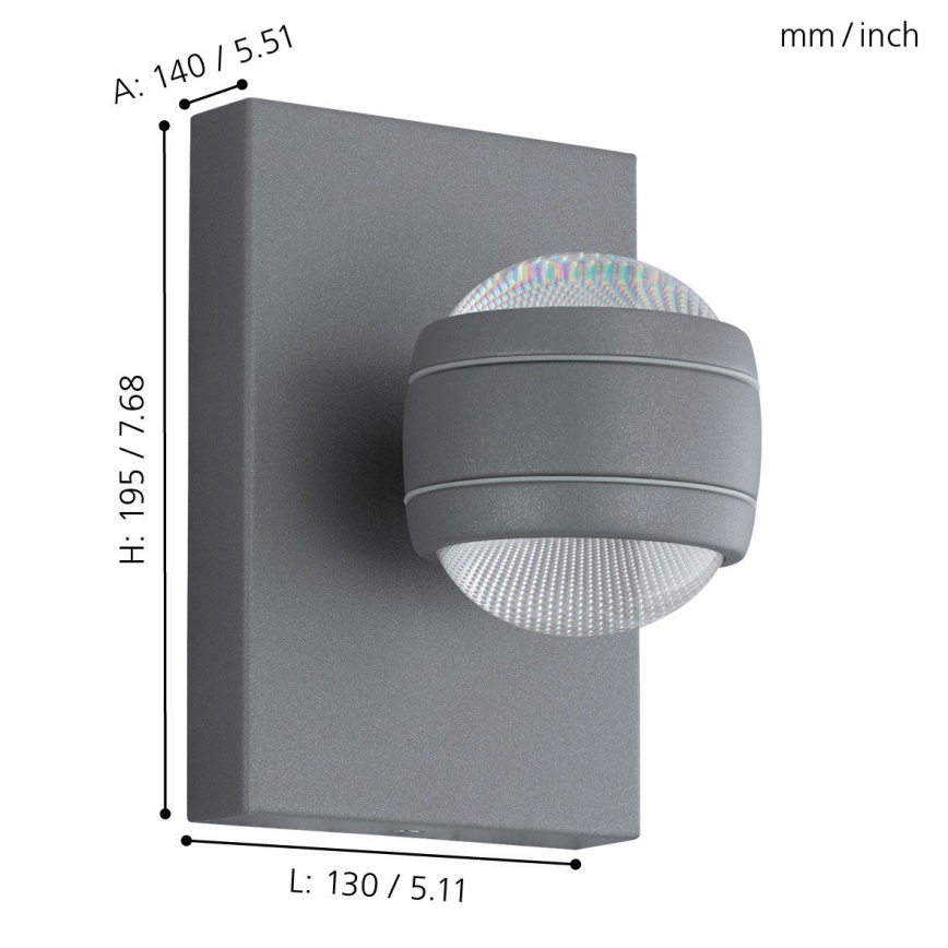 Eglo - LED Vonkajšie svietidlo 2xLED/3,7W/230V IP44
