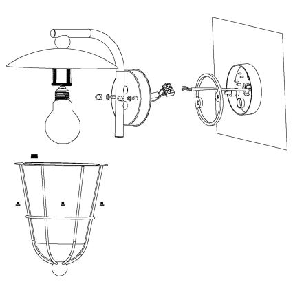 Eglo - LED Vonkajšie svietidlo 1xE27/8,5W/230V IP44