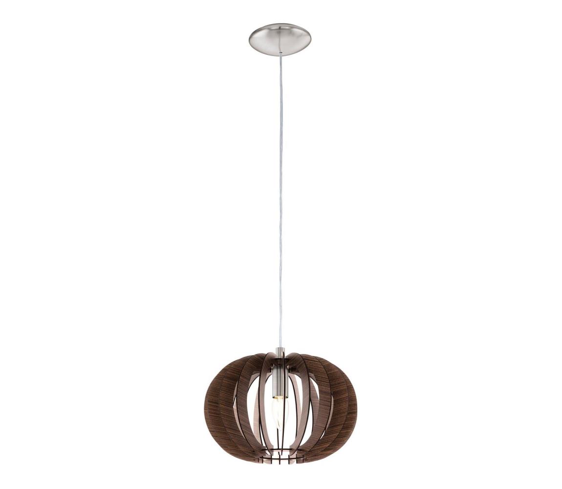 Eglo 95023 - Závesné svietidlo na lanku STELLATO 1xE27/60W/230V pr. 30 cm hnedé 95023