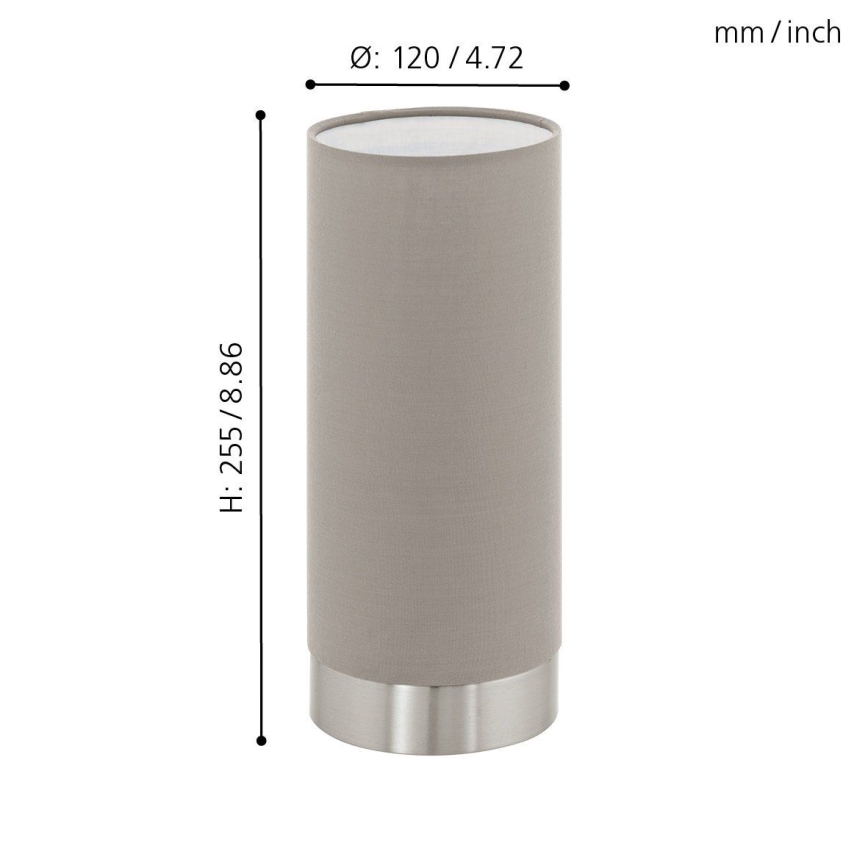 Eglo - Stmievateľná stolná lampa 1xE27/40W/230V taupe