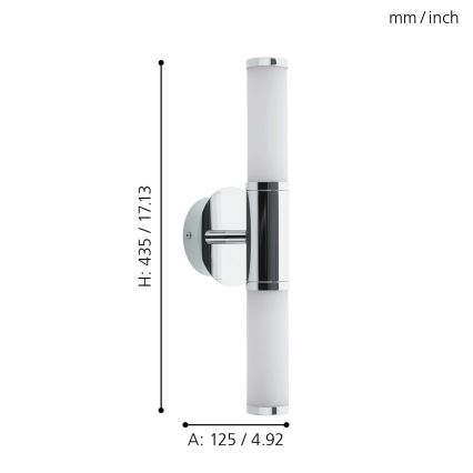 Eglo - LED Kúpeľňové svietidlo 2xLED/4,5W/230V IP44