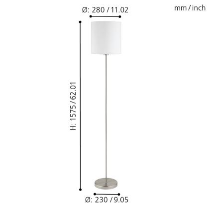 Eglo - Stojaca lampa 1xE27/60W/230V