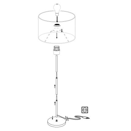 Eglo - Stojacia lampa 1xE27/60W/230V