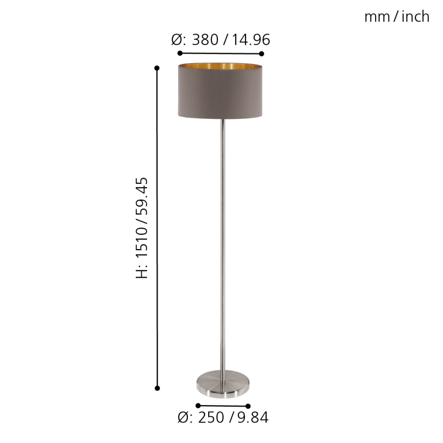 Eglo - Stojacia lampa 1xE27/60W/230V