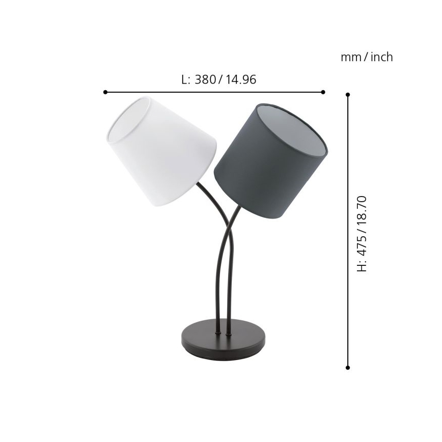 Eglo - Stolná lampa 2xE14/40W/230V