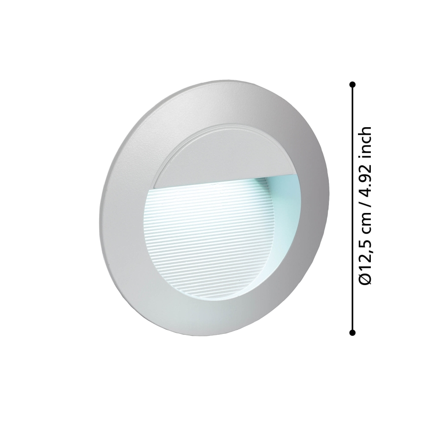 Eglo - LED Vonkajšie orientačné svietidlo 1xLED/2,5W/230V IP65