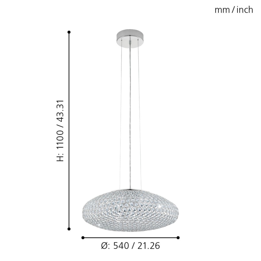 Eglo - Luster na lanku 3xE27/60W/230V