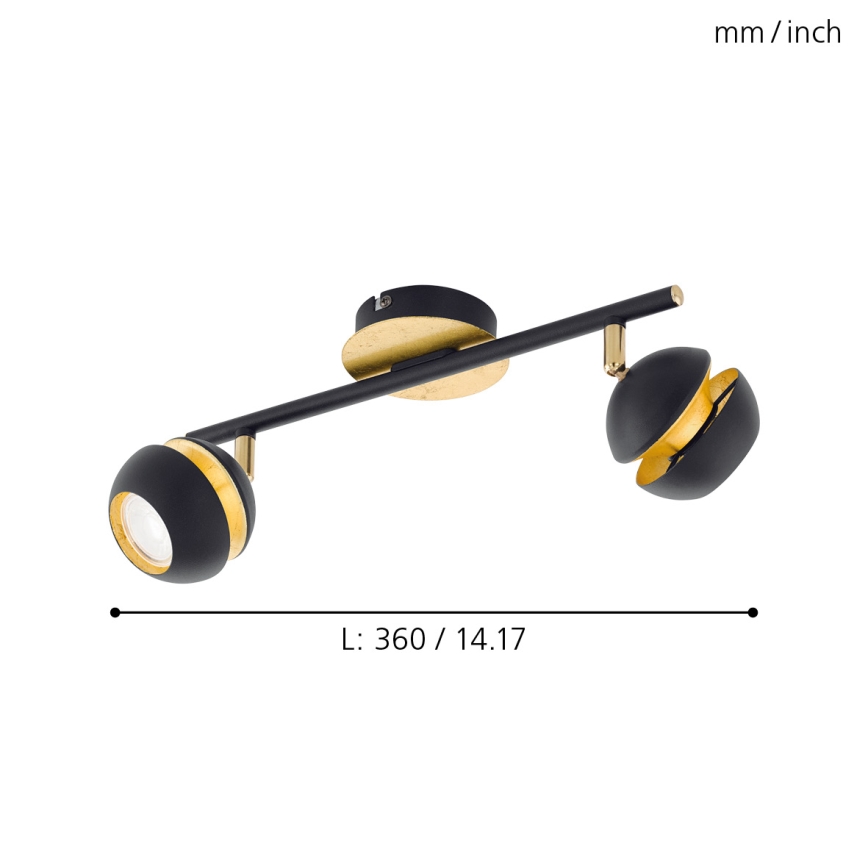 Eglo - LED Bodové svietidlo 2xGU10-LED/4W/230V