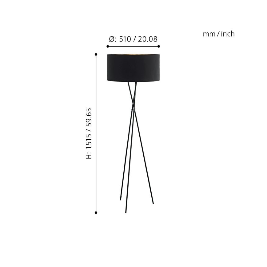 Eglo - Stojaca lampa 1xE27/60W/230V