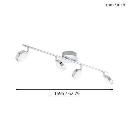 Eglo - LED Bodové svietidlo 4xLED/5,4W/230V