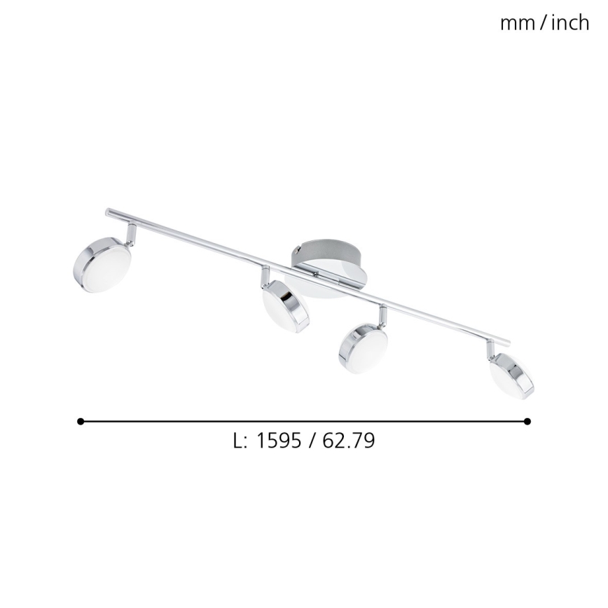 Eglo - LED Bodové svietidlo 4xLED/5,4W/230V