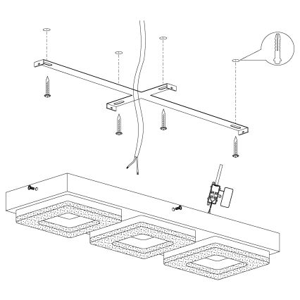 Eglo - LED Stropné svietidlo 3xLED/4W/230V