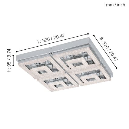 Eglo - LED Stropné svietidlo LED/48W/230V