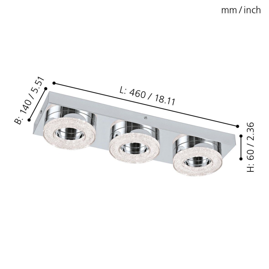 Eglo - LED Stropné svietidlo 3xLED/4W/230V
