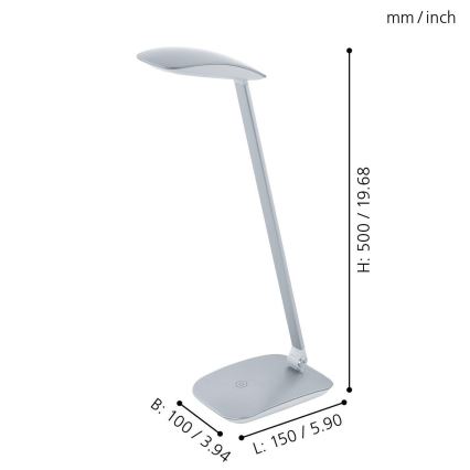 Eglo - LED stolna lampa 1xLED/4,5W/USB