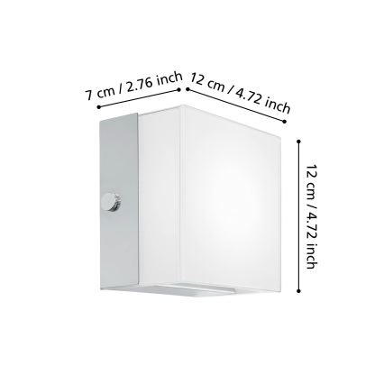 Eglo 95747 - LED nástenné svietidlo ALEA 2 LED/3,7W/230V