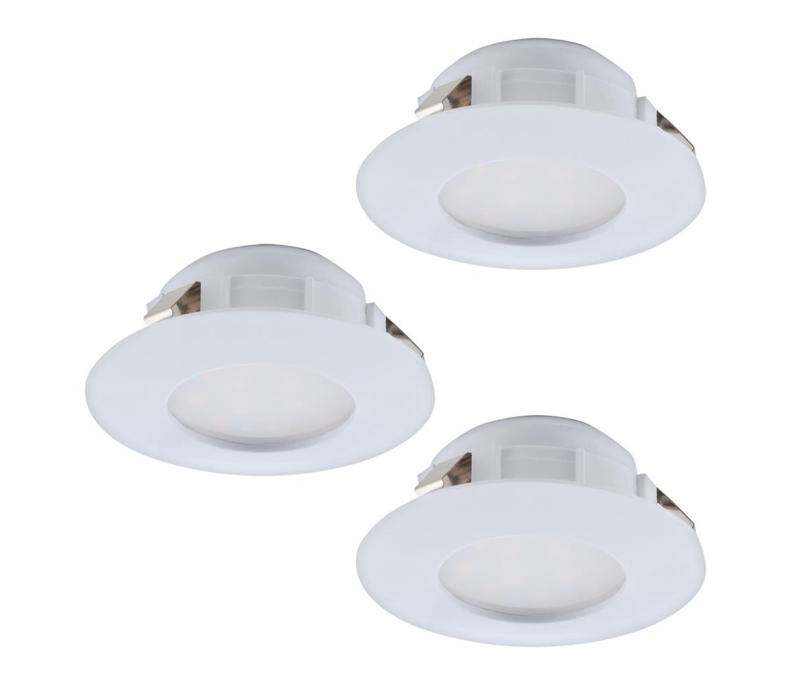 Eglo 95821 - sada 3xLED kúpeľňové podhľadové svietidlo PINEDA LED/4,9W/230V IP44 95821