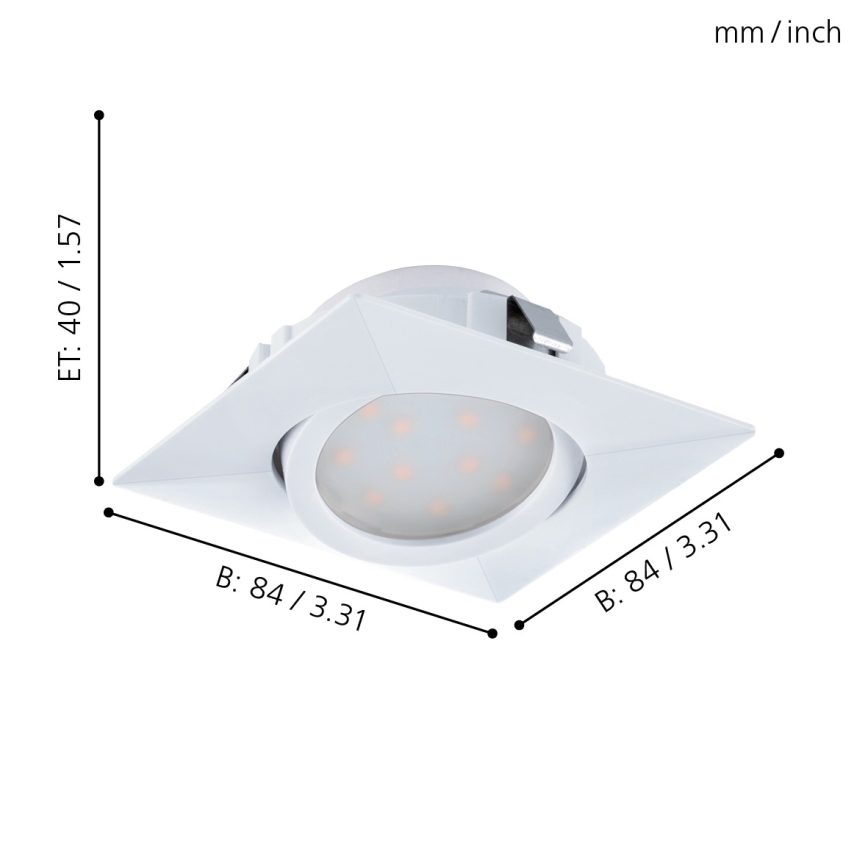 Eglo - SADA 3x LED podhľadové svietidlo PINEDA 1xLED/4,9W/230V
