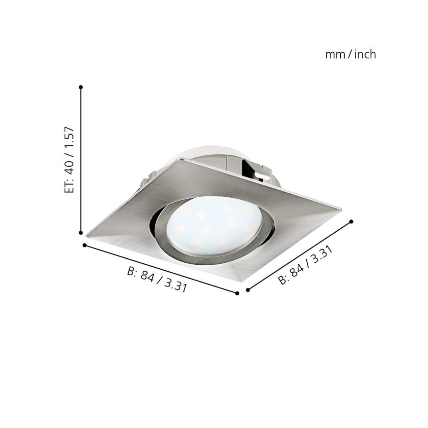 Eglo - SADA 3x LED podhľadové svietidlo PINEDA 1xLED/4,9W/230V