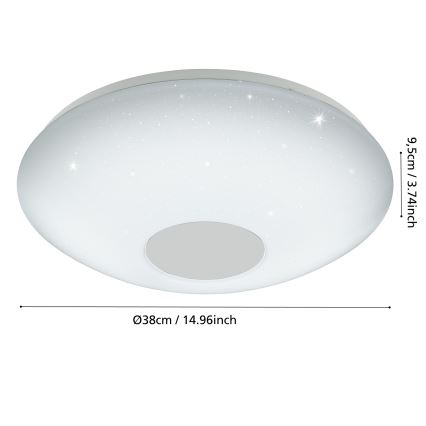 Eglo - LED Stropné stmievateľné svietidlo LED/20W/230V + diaľkové ovládanie