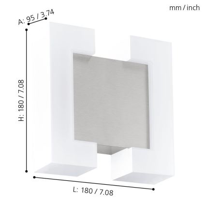 Eglo - LED Vonkajšie nástenné svietidlo 2xLED/4,8W