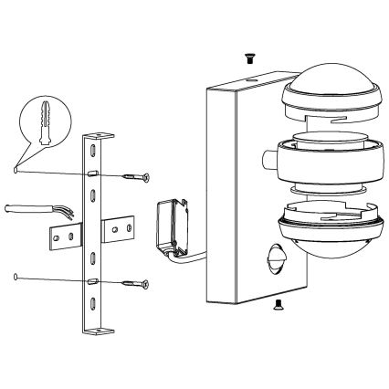 Eglo 96019 - LED vonkajšie nástenné svietidlo s čidlom SESIMBA 1 2xLED/3,7W IP44