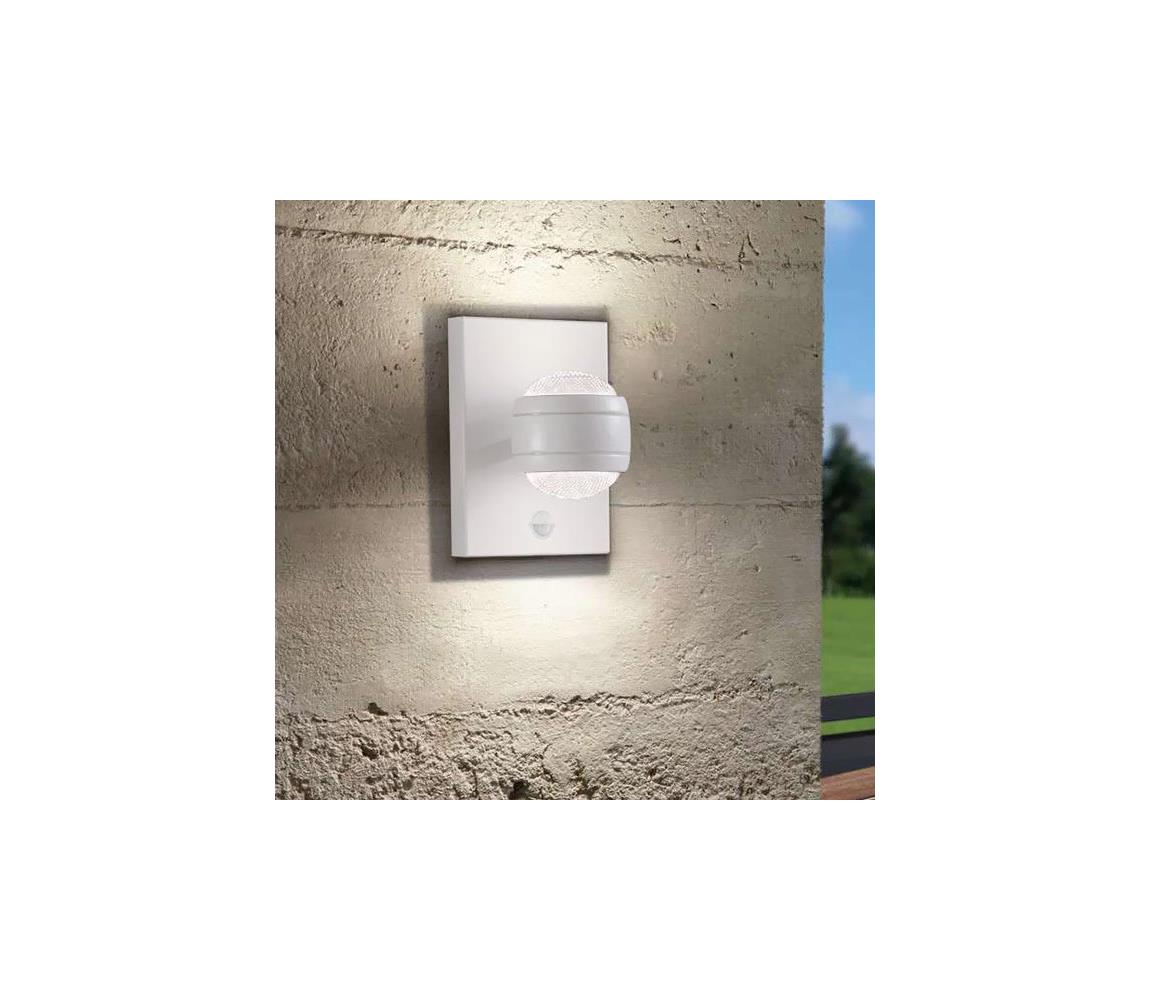 Eglo 96022 - LED vonkajšie nástenné svietidlo so senzorom SESIMBA 1 2xLED/3,7W IP44 96022