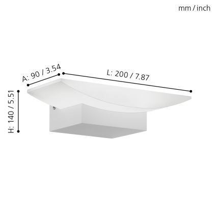 Eglo - LED nástenné svietidlo 1xLED/5,6W/230V